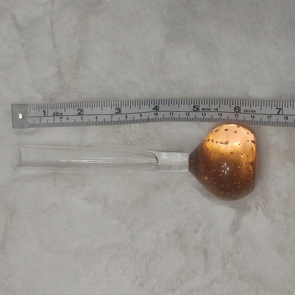 Vintage Murano Style Controlled Bubbles Pink Glass Ball Bud Vase - Picture 4 of 8